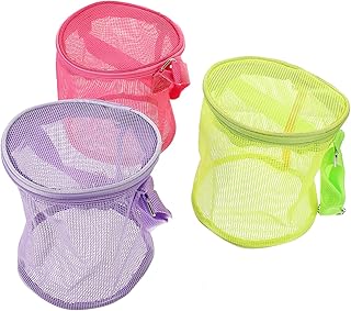 Yardenfun 3pcs Beach Storage Bag Beach Mesh Bag Kids Beach Bags Beach Bags for Kids Sand Toy Bag Shell Tote Bag Small Beach Bag Mesh Buckets Beach Supplies Children Beach Bags Bucket Bag PVC