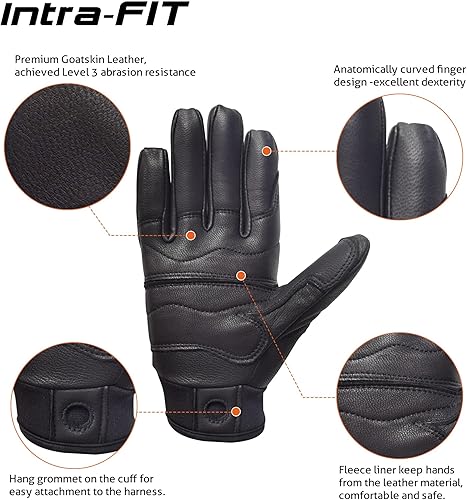 Vista 26 de Guantes de escalada, guantes de cuerda, perfectos para rappel, rescate, roca, árbol, pared, escalada de montaña, aventura, deportes al aire libre