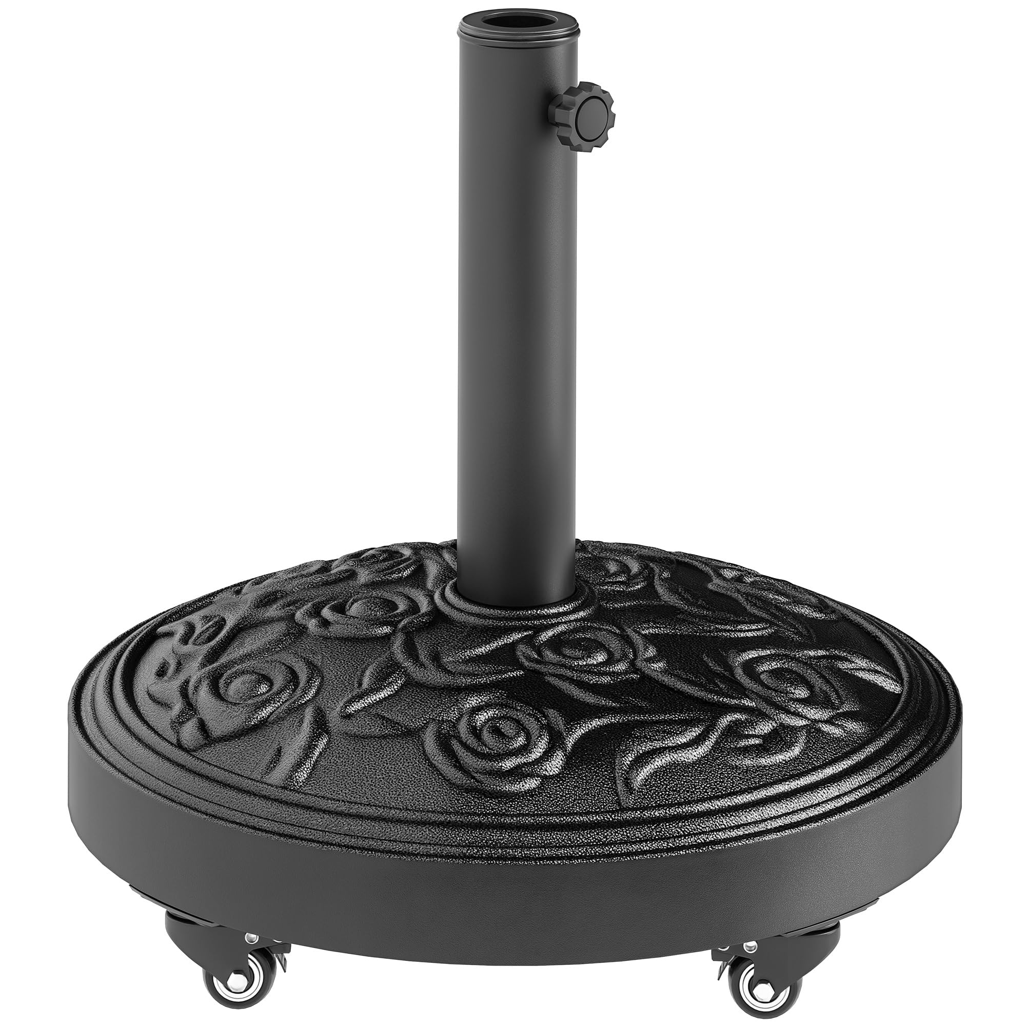 Pied de parasol en résine noir Outsunny 21 kg pour mât de 32 à 48 mm