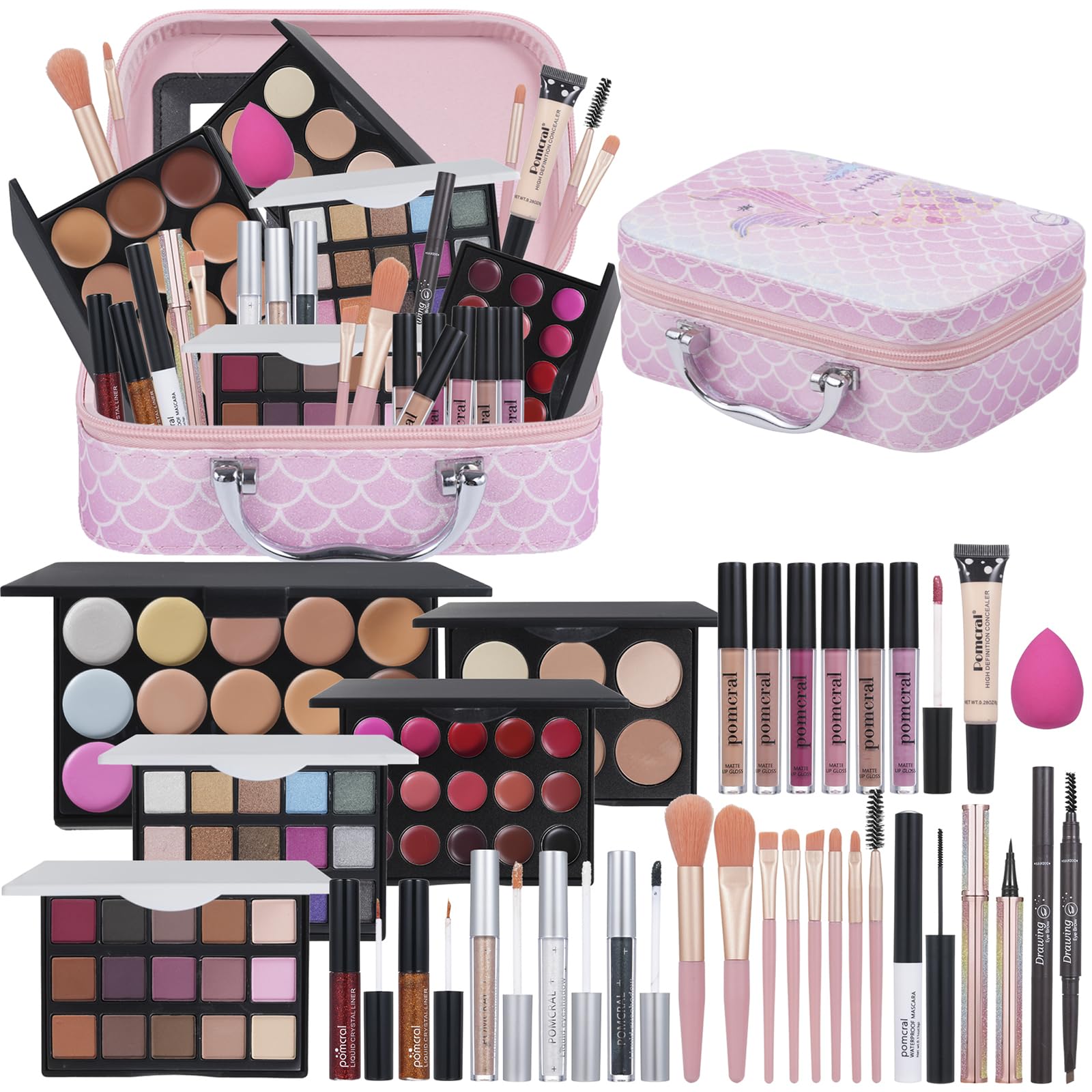 Travel Makeup Kit, Makeup Sets For Teens Women, Makeup Kit For Girls, Kids Makeup Sets For Girl,Makeup Gifts Set For Girls Beginners (Kit025A)