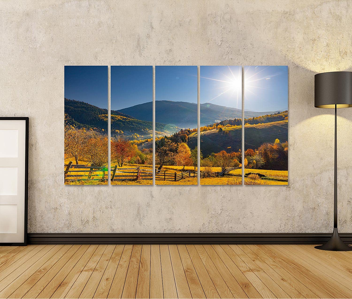 islandburner cuadro sobre lienzo laderas cubiertas de hierba árboles exuberantes montañas puesta de sol imágenes murales carteles