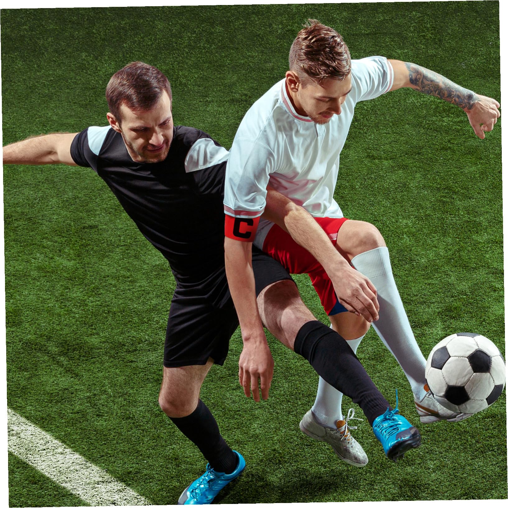 ifundom Fascia da Capitano per Calcio Fasce da Braccio Rosse per Squadre Accessorio Sportivo per Allenamenti e Partite