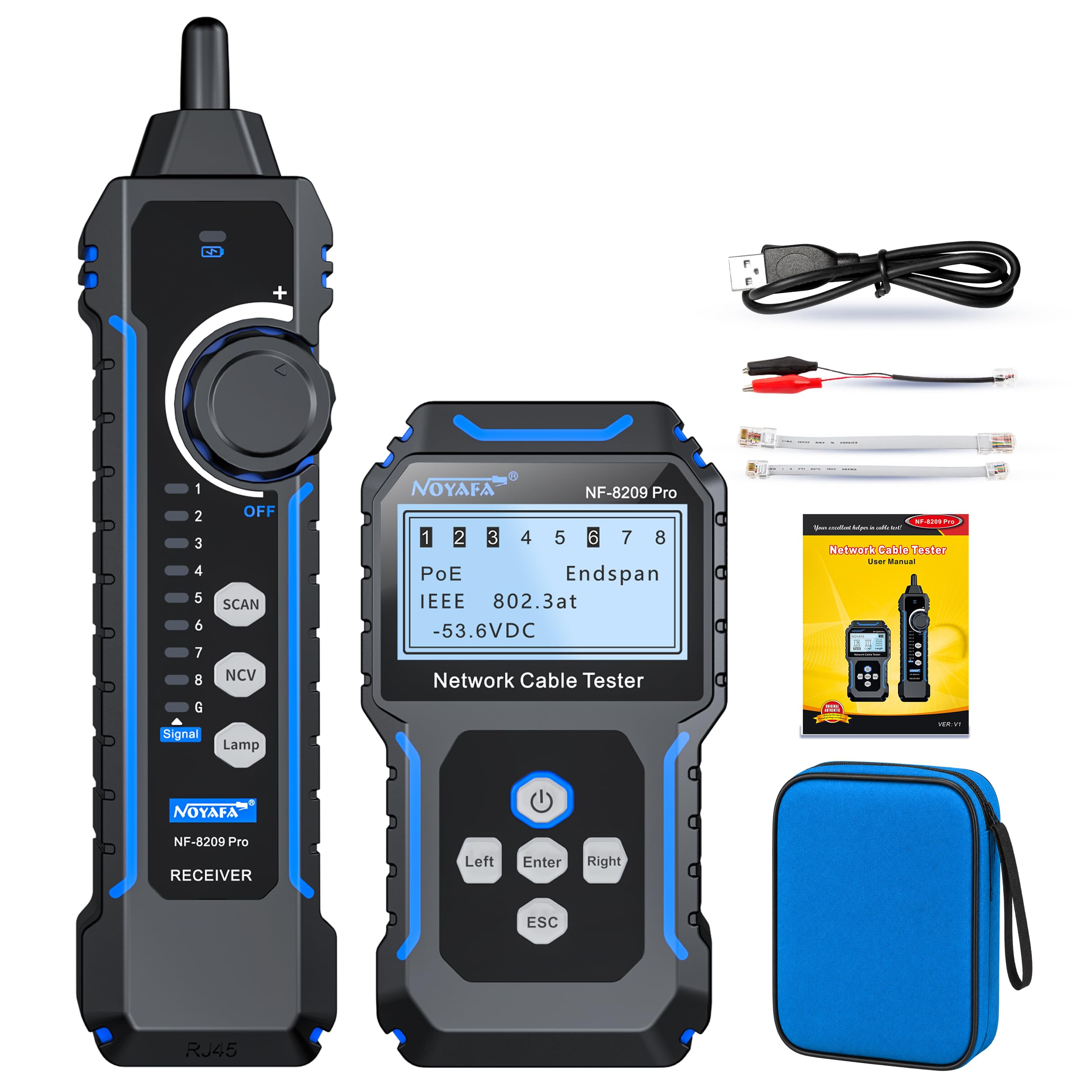 Upgrade Network Cable Tester mit PoE, Kabellängentest