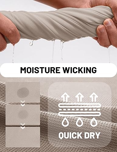 Vista 5 de TACVASEN Polo de manga larga para hombre, secado rápido, táctico, cuello de golf, ligero, transpirable, absorbe la humedad, al aire libre