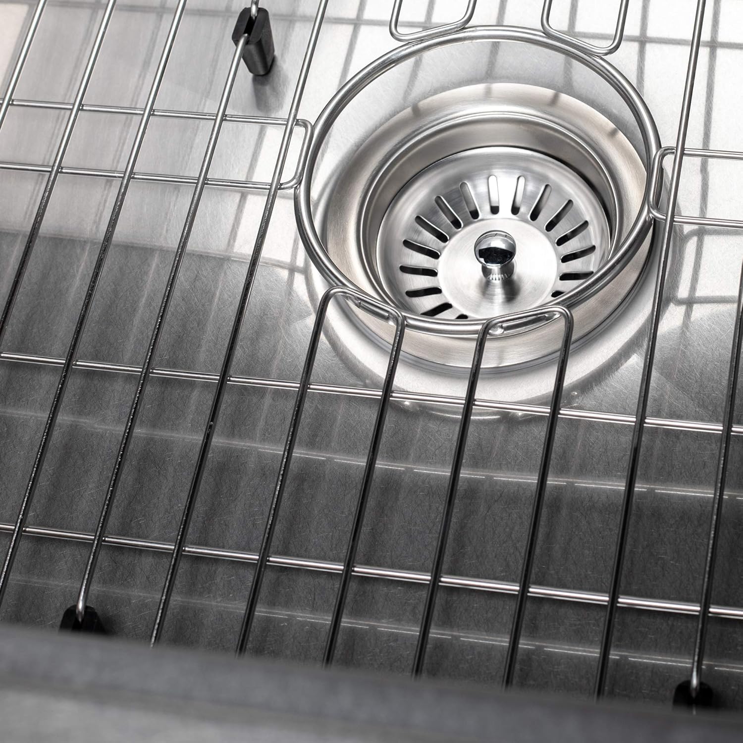 ZLINE 36 in. Meribel Undermount Single Bowl Satin Stainless Steel Kitchen Sink with Bottom Grid (SRS-36S)