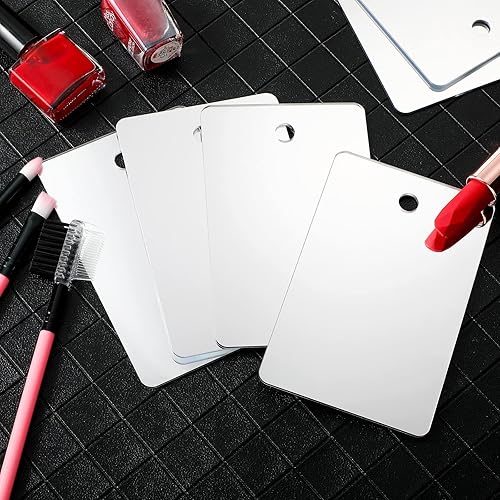 Miniatura 3 de Amyhill 10 espejos de campamento de peso pluma, inastillables, compactos, pequeños a granel, para viajes, afeitado, maquillaje, colgar en la pared,