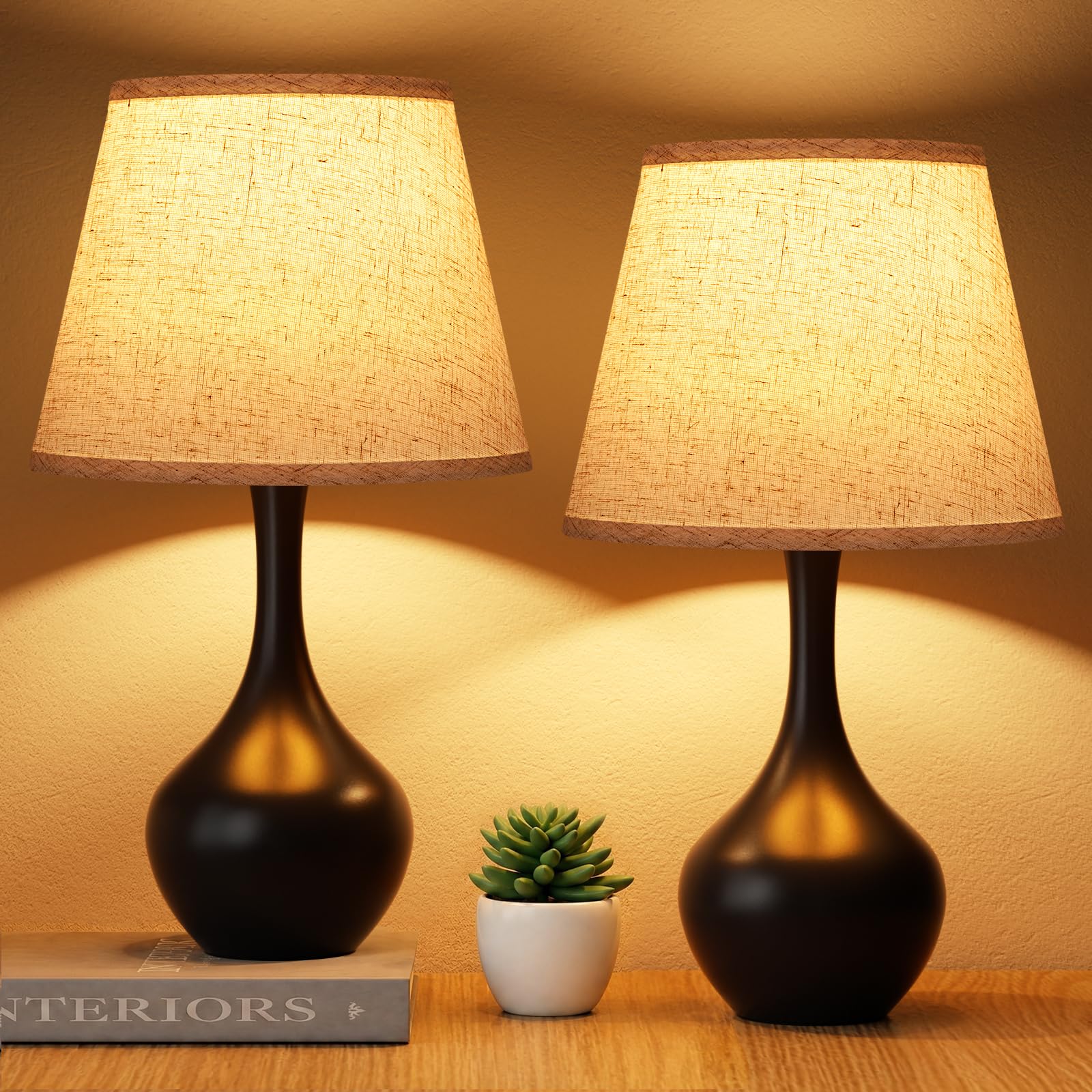 Seealle Small Touch Lamps Set of 2