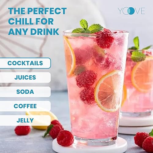 Miniatura 7 de Yoove Bandeja para cubitos de hielo con tapa y contenedor, bandeja de hielo sin BPA para congelador con tapa, recipiente y cuchara, bandejas