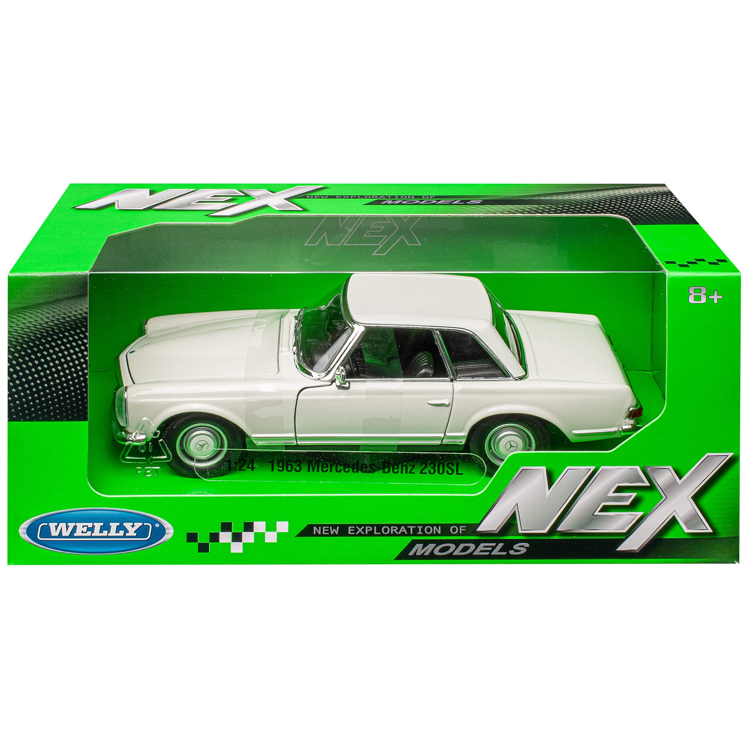 1963 Mercedes-Benz 230 SL - Röd - Welly - 1:24 1963 Mercedes-Benz 230 SL - Röd - Welly - 1:24