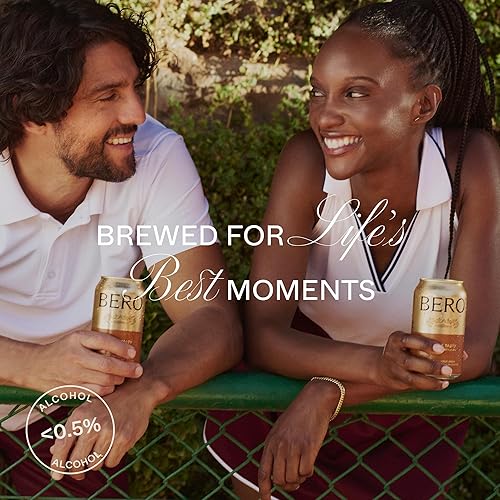 Miniatura 8 de BERO Kingston Golden Pils, Edge Hill Hazy IPA & Noon Wheat Variedad de cerveza sin alcohol (paquete de 3 x 6), 18 latas de cerveza artesanal de Tom