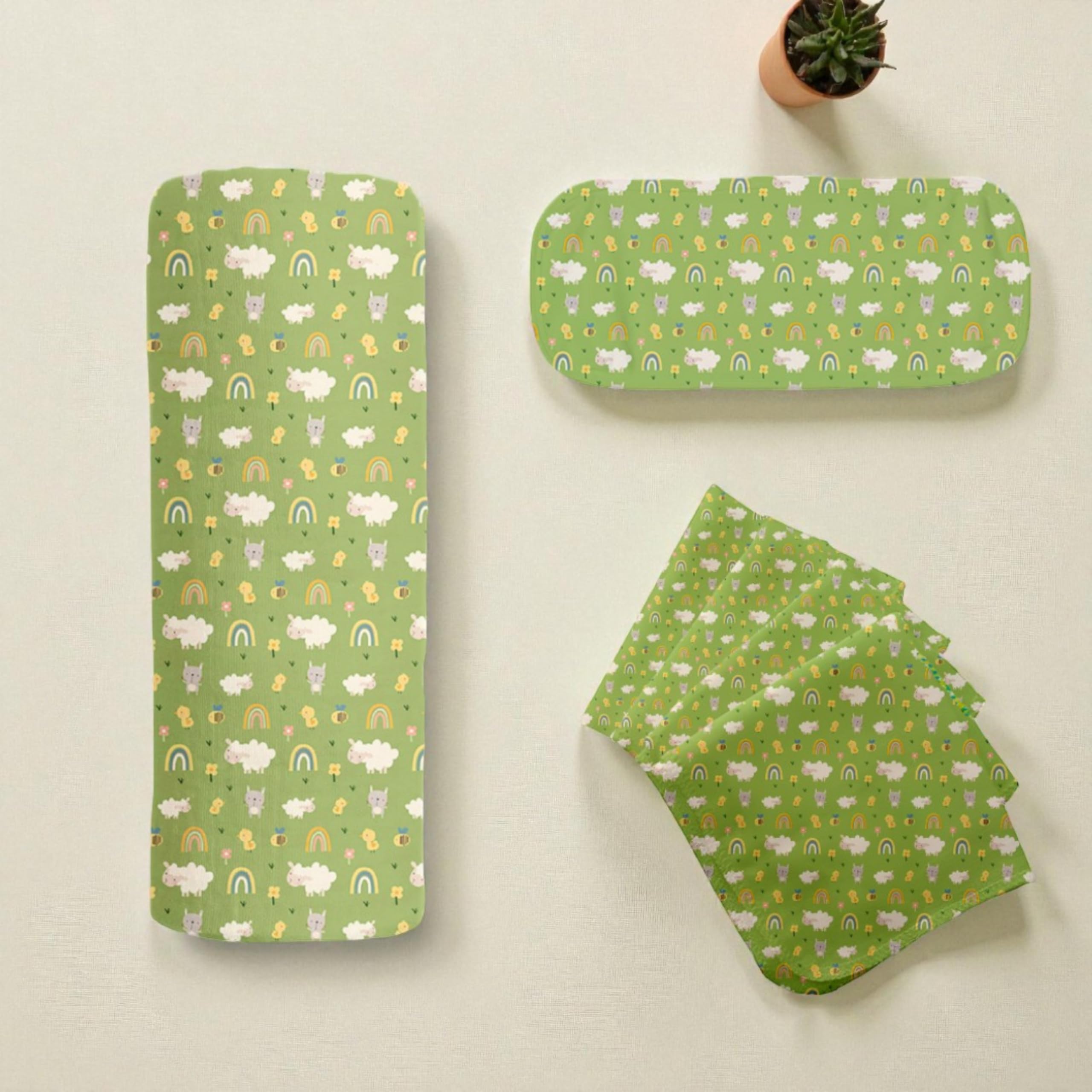 NEW COMERS Baby Muslin Cloth Set | 6 Pcs Double Layered Pure Cotton Swaddle Wrap | Soft & Absorbent Baby Burp Cloth & Reusable Washcloth Towels, White (SBW_01)-image-29