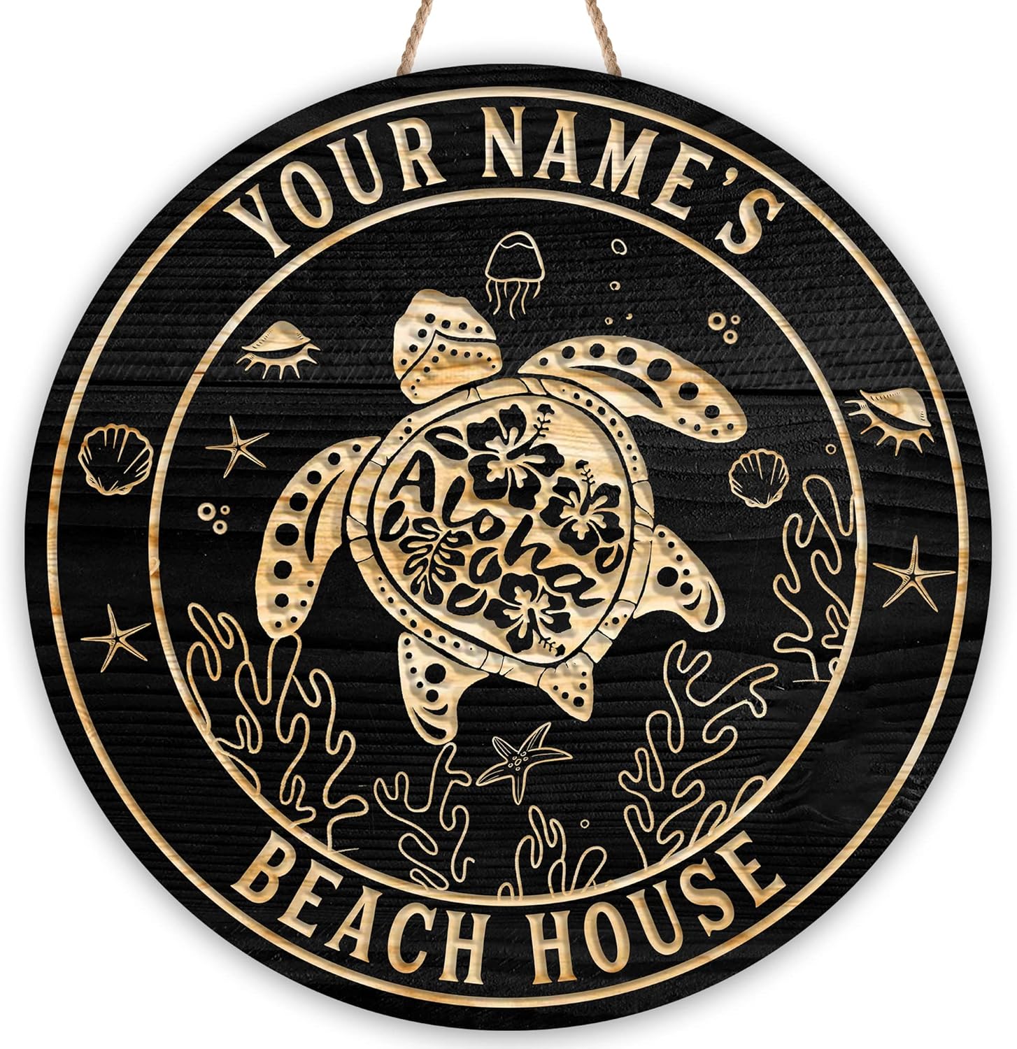 Artsy Woodsy Custom Beach House Wood Sign (Not Carved or Neon), Summer Decor, Coastal Nautical Tropical Beach Decor Indoor, Pool Sign, Tiki Bar Home Pub Backyard Bar & Grill Patio Porch Deck (19)