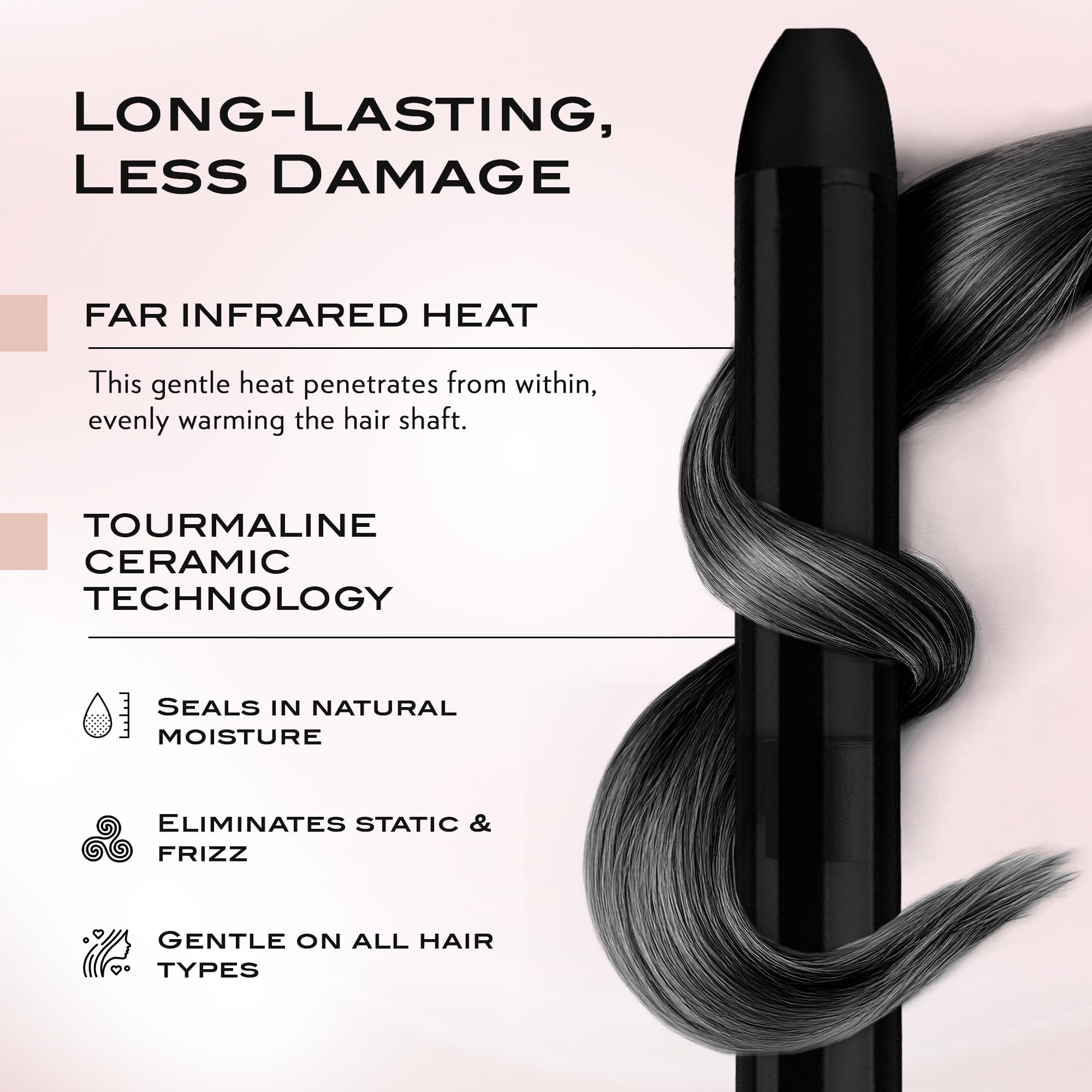 NuMe Octowand 8-in-1 Curling Wand Set Interchangeable Tourmaline Ceramic Barrels 13mm - 32mm Heat-Resistant Glove and Travel Case LCD Digital Display | Interchangeable Tourmaline Ceramic Barr product thumbnail 4
