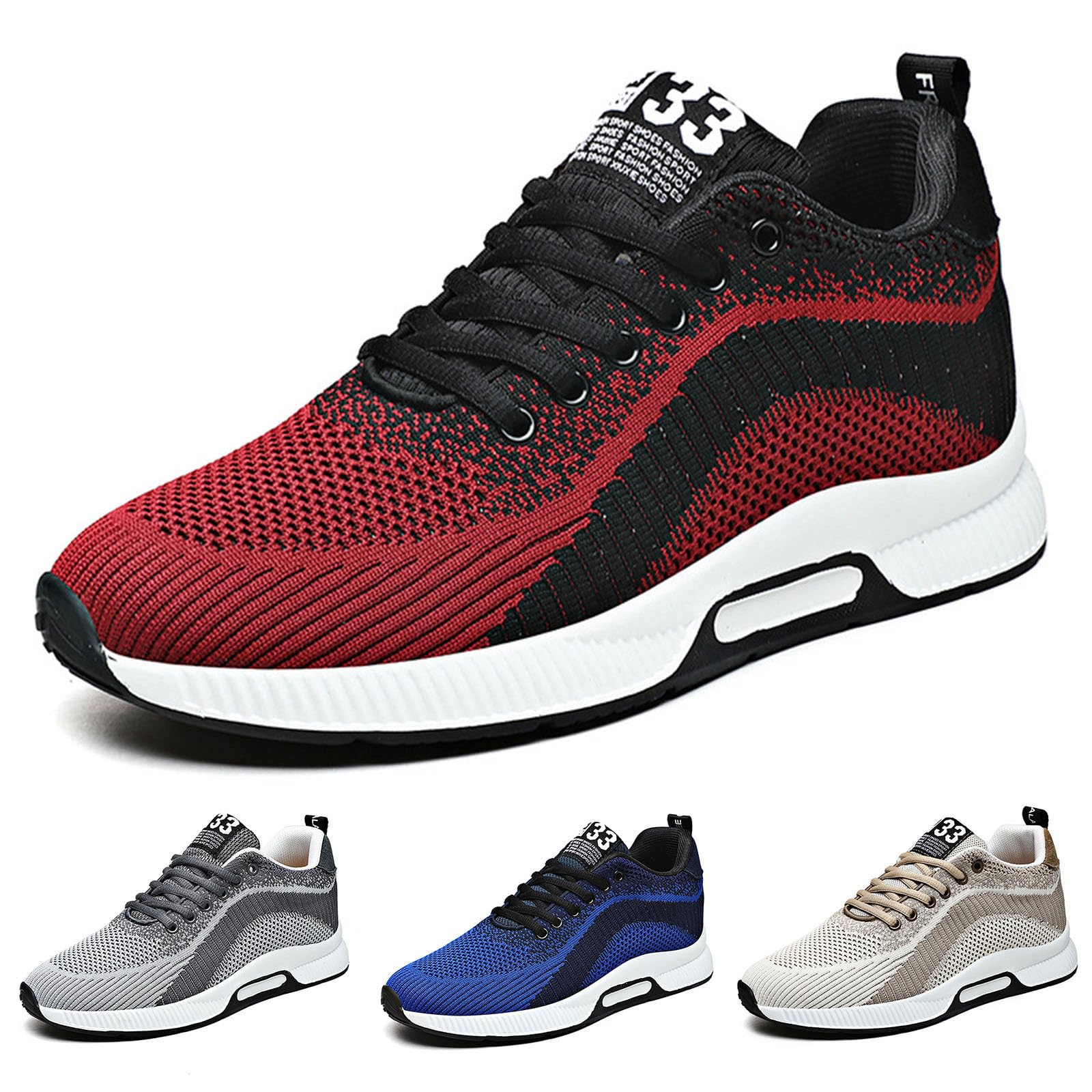 Gym Schuhe Herren, Fitness Sportschuhe Walking Laufschuhe Mesh Turnschuhe Gym Joggingschuhe Leicht Freizeitschuhe Trainingsschuhe Bequeme Atmungsaktiv Tennis Sneaker Schlupfschuhe