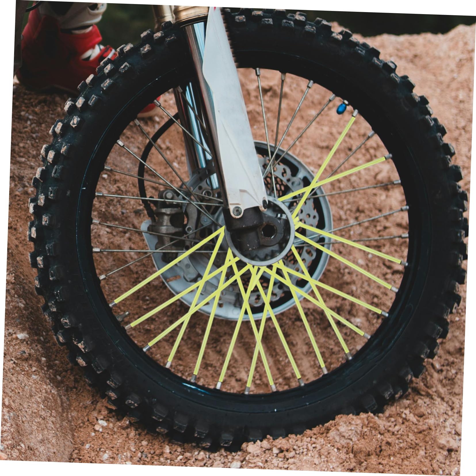 BESPORTBLE Spoke Covers for Bikes 72 Pack of Universal Wheel Spoke Sleeves Motorcycle Rim Protectors Reflective Design Enhance