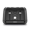 Kenwood Dawn Toaster, 4 Slot Toaster, Reheat, 5 Browning Settings, Defrost and Cancel Functions, Pull Crumb Tray, TFP09.​000BK, 1800W, Midnight Black