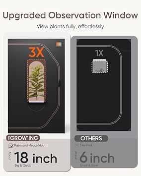 THE Growing 4x2 Grow Tent, Reflective Mylar Hydroponic Growing Chamber