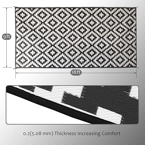 Miniatura 213 de SAND MINE - Alfombras reversibles, alfombra de pajillas de plástico, alfombra de área moderna, alfombra grande para suelo y exteriores, vehículos