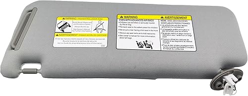 Miniatura 6 de Reemplazo de visera solar del lado derecho del pasajero para Toyota 4Runner Limited 2010-2023 7431035B01B1 7431035B00B1 gris