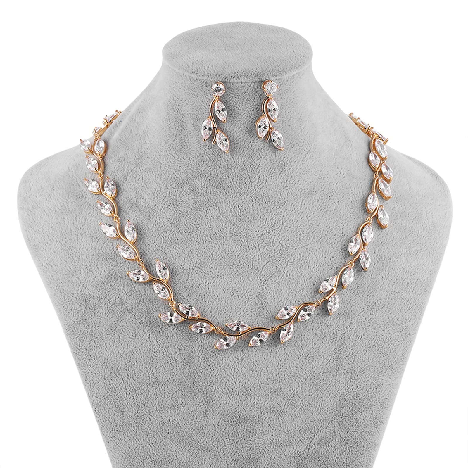 Joyería Elegante Cubic Zirconia CZ Crystal Wedding Conjunto de joyería para Mujer