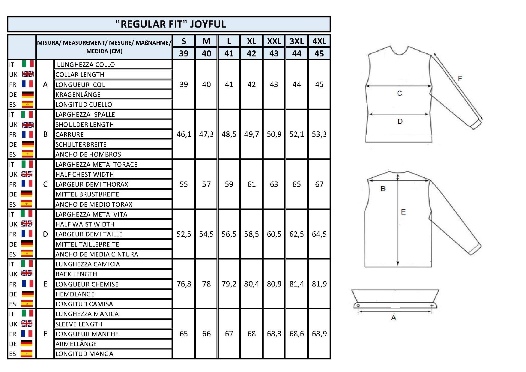 Joyful J24 Camicia Uomo 100% Cotone Regular Fit Dobby Blu Manica Lunga