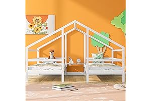 Elegant Triangular House Twin Beds with Built-in Tables