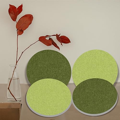 Miniatura 4 de Tucocoo Cubiertas para quemadores eléctricos de hierba verde, 4 piezas, decoración navideña, estufa redonda, cubierta para quemador de gas, 8