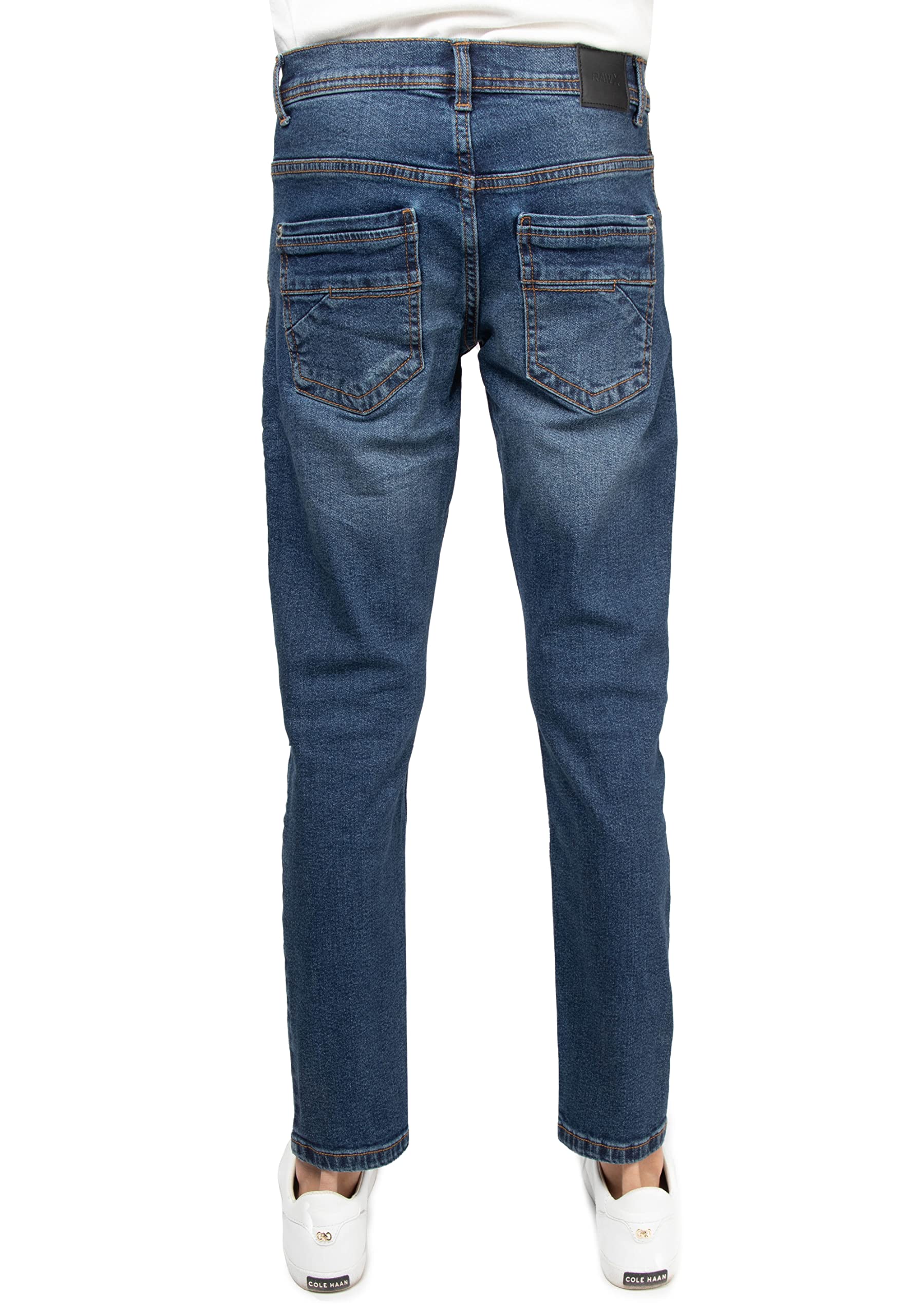 X Ray Slim Fit Stretch Jeans, Fashion Rips Destroyed Distressed Denim Pants for Boys Bambino