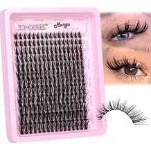 JIMIRE Wispy Lash Clusters Natural Look 192Pcs Wispy Manga Eyelash Clusters CC Curl Cluster Eyelash Extensions Natural Cluster Individual Lashes 10-18mm Mix Lash Extensions for Beginners