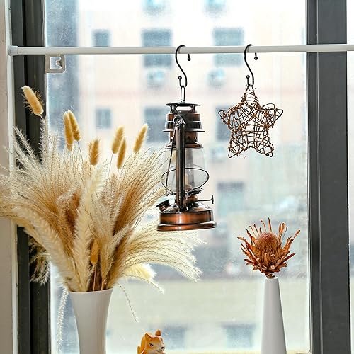 Miniatura 6 de OEH - 5 barras de tensión, barra de cortina de tensión, sin perforación, para ventanas de 28 a 48 pulgadas, barra de resorte a prueba de óxido,