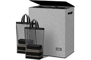 SOLEDI Double Laundry Hamper with Lid and Handle