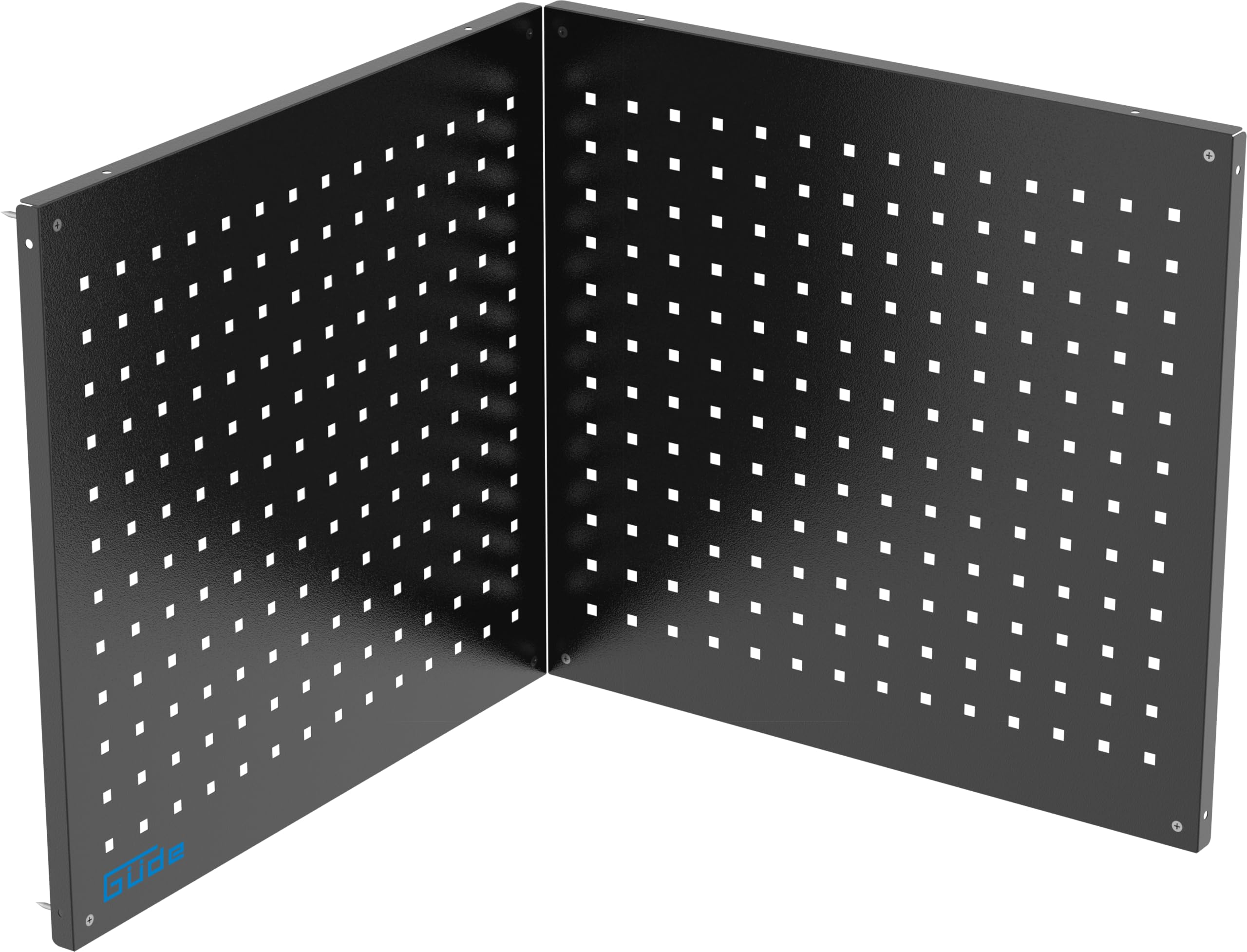 Güde Lochwand-Set GL 600E - 2 Module, pulverbeschichtetes Stahlblech | Ergänzung zur Güde Eco Line, passgenaue Eckmontage, Maße 2 x (58 x 55 x 2 cm), Lochmatrix: 9 x 9 mm, Lochmitteabstand: 38 mm