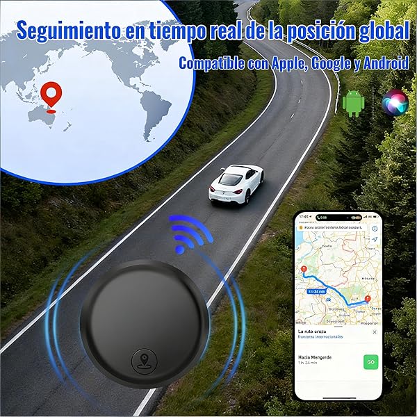 GPS Coche localizador Localizador GPS para Coche Rastreador 2026 Magnético Rastreador GPS,(Compatible con Android e iOS) Seguimiento en Tiempo Real para vehículo,Niños, Mascotassin suscripción/SIM - 2