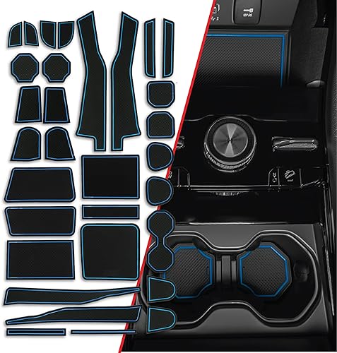 Miniatura 20 de CupHolderHero Compatible con accesorios Jeep Wrangler JK 2011-2017, insertos interiores antideslizantes antipolvo, tapetes de revestimiento