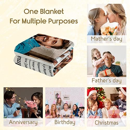 Miniatura 6 de Regalos personalizados para parejas, mantas personalizadas para él y ella con fotos y nombre, regalos de "I Love You", cumpleaños para esposa,
