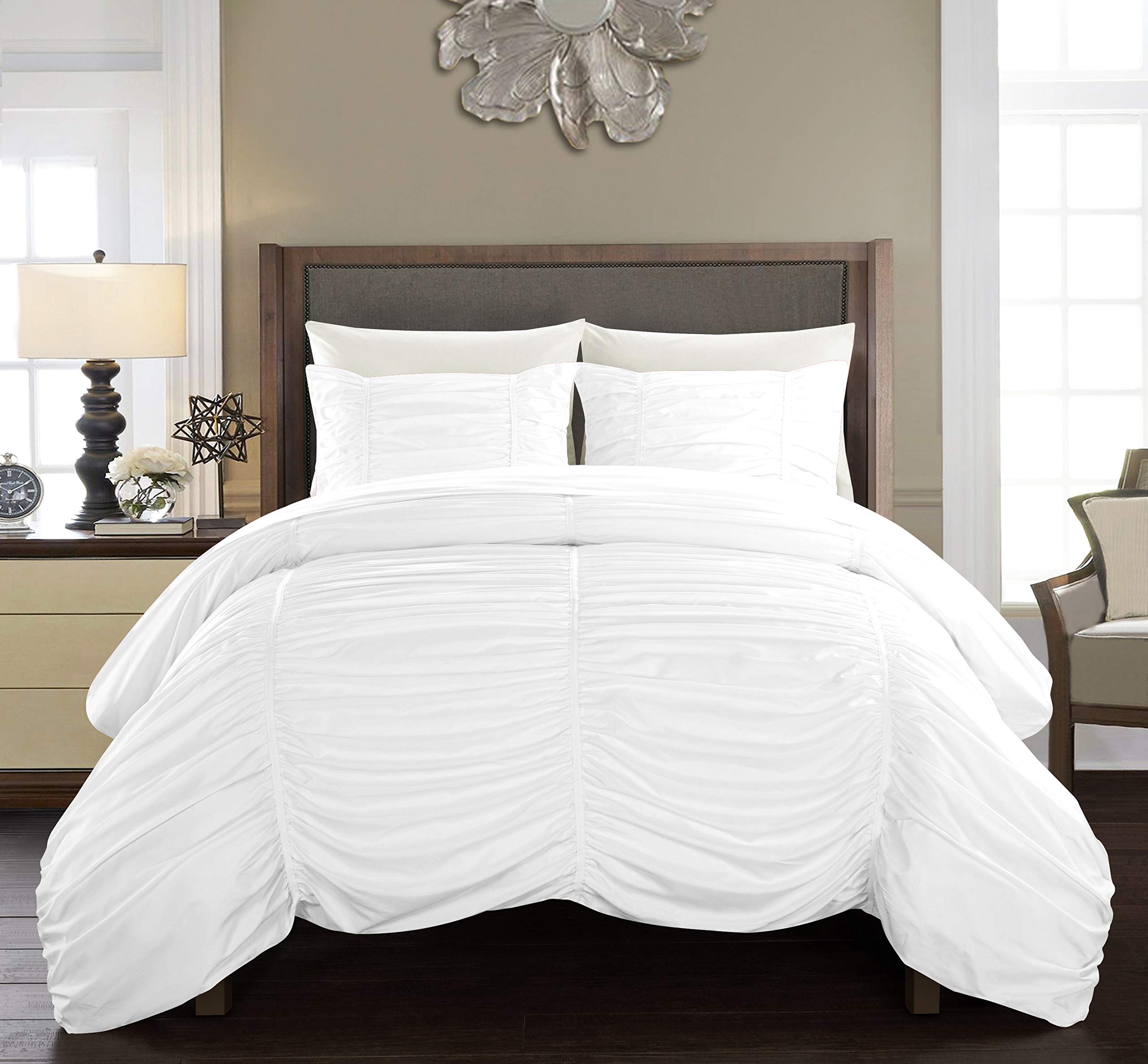 トップス duvet Amazon.com: Epic Cotton Ruched Pattern Duvet Cover with Zipper