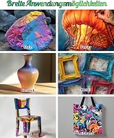 X ARTY HUB 42 Színű Airbrush Festék Készlet Thinnerrel, Irizáló és Neon Színek 6