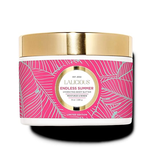 LaLicious Endless Summer Body Butter - Hydrating Body Moisturizer - No Parabens (8oz)