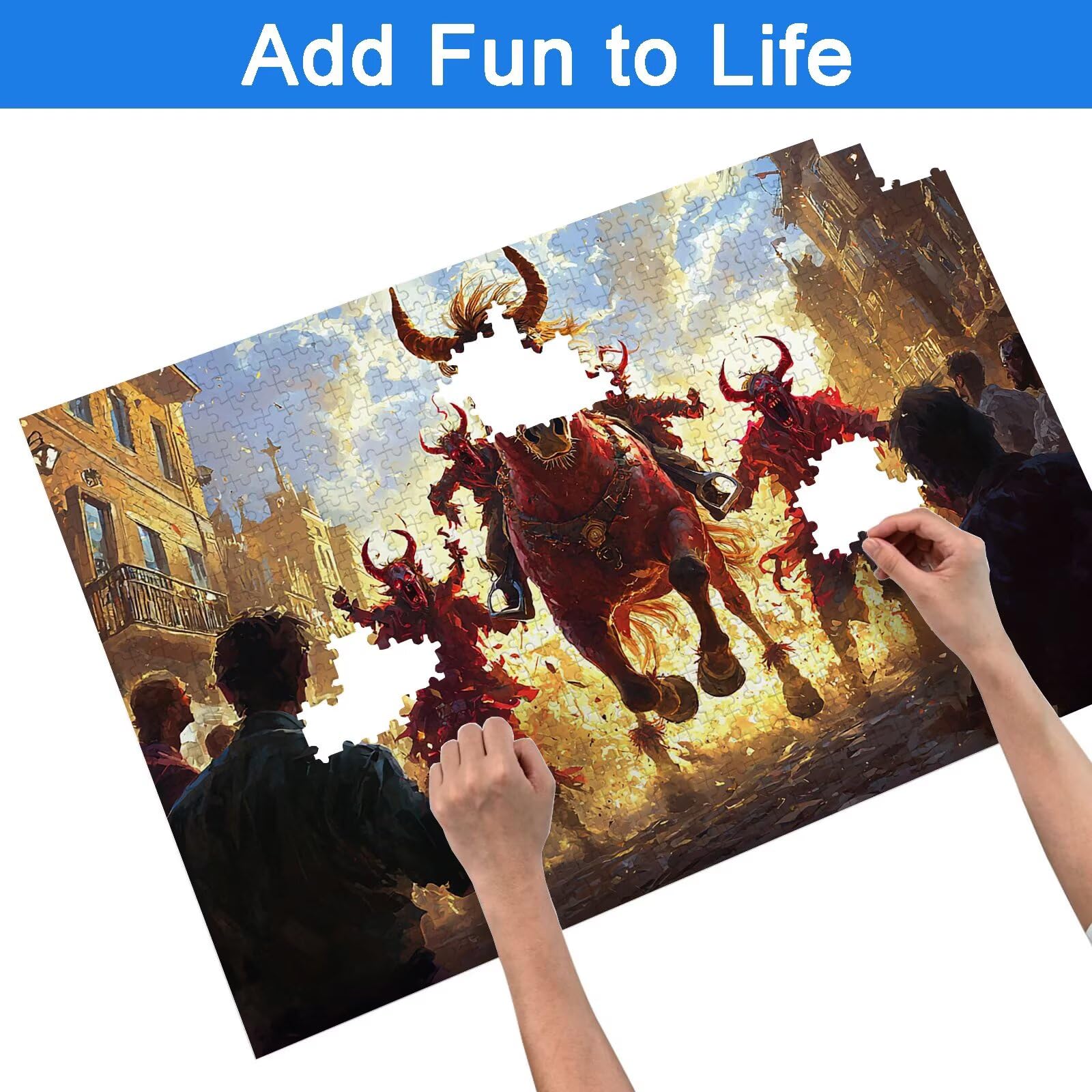 Puzzle 3000 Pièces Démon, Puzzle 3000 Pièces Adultes et Enfants, Puzzles Bois avec Une Boîte d'emballage Exquise, Jeu Éducatif Puzzles Halloween, Decoration Maison, Cadeau Femme, Cadeau Homme, -7873