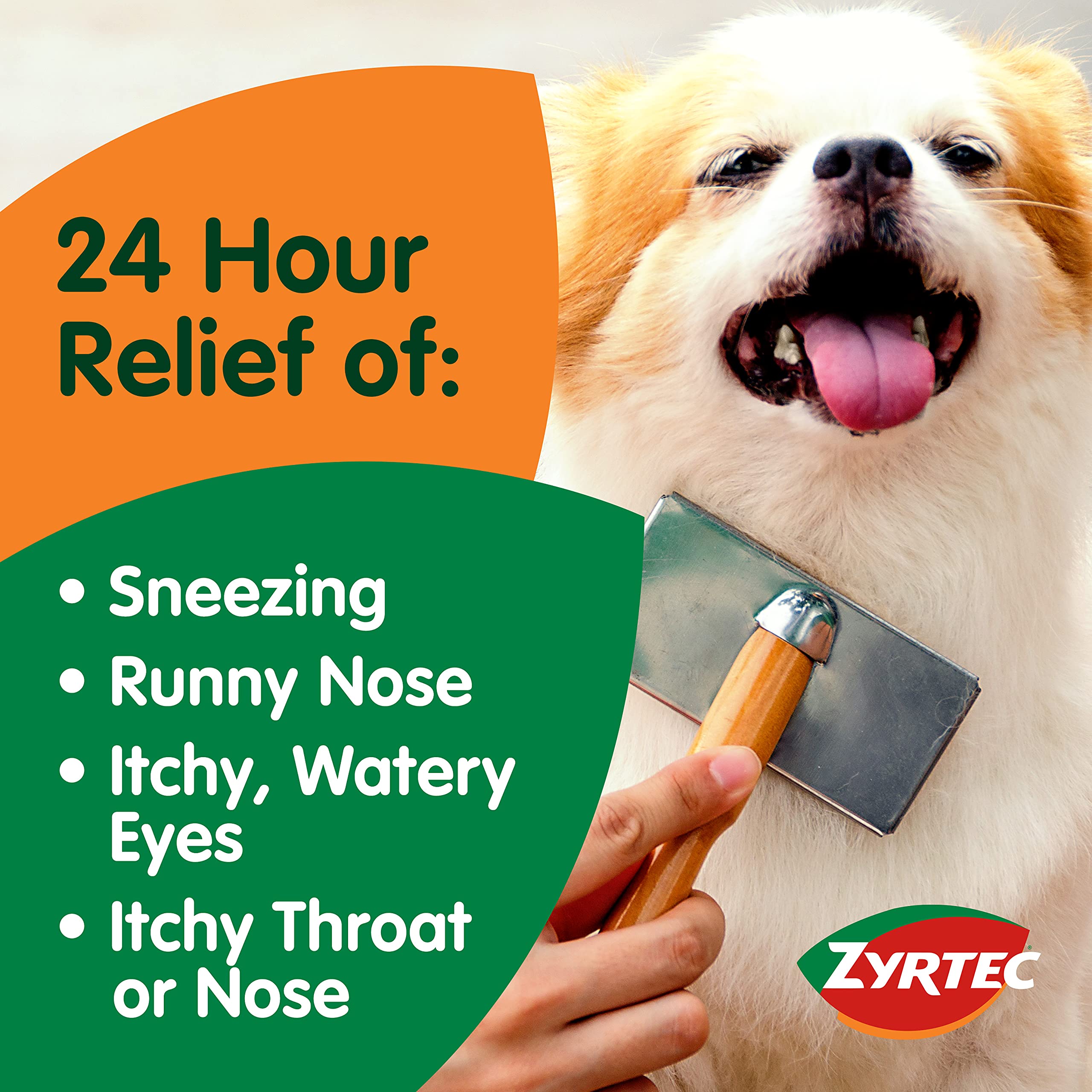 Zyrtec 24 Hour Allergy Relief Tablets, 10 mg Cetirizine HCl