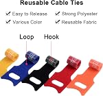 Wisdompro Hook and Loop Straps, 50 Pack 4 Inches Self-gripping Reusable Cable Ties, Durable Wire Cord Organization Ties for Home, Office and Data Centers - 5 Colors