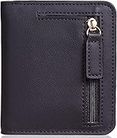 Vista 1 de Gostwo - Cartera compacta de piel genuina de lujo para mujer con bloqueo de RFID y ventana de identificación