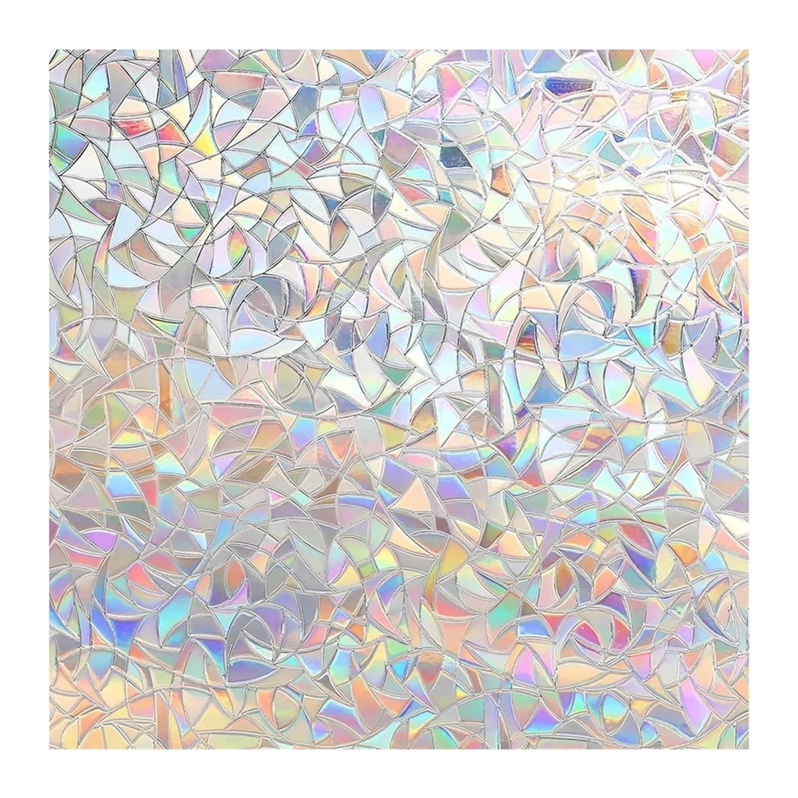 3D Stained Glass Window Film Anti Look Frosted Privacy Stickers Static Cling Adhesive Shower Decoration for Glass Windows(Color A,30x100cm)