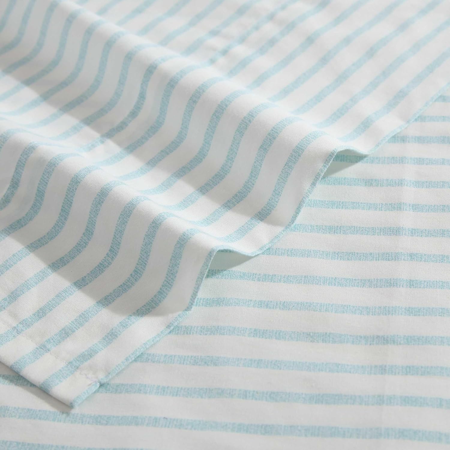 Tommy Bahama - Queen Sheet Set, Cotton Percale Bedding Set, Super Soft, Oeko-Tex Certified (Cool Beach Stripe Turquoise, Queen) - Image 3