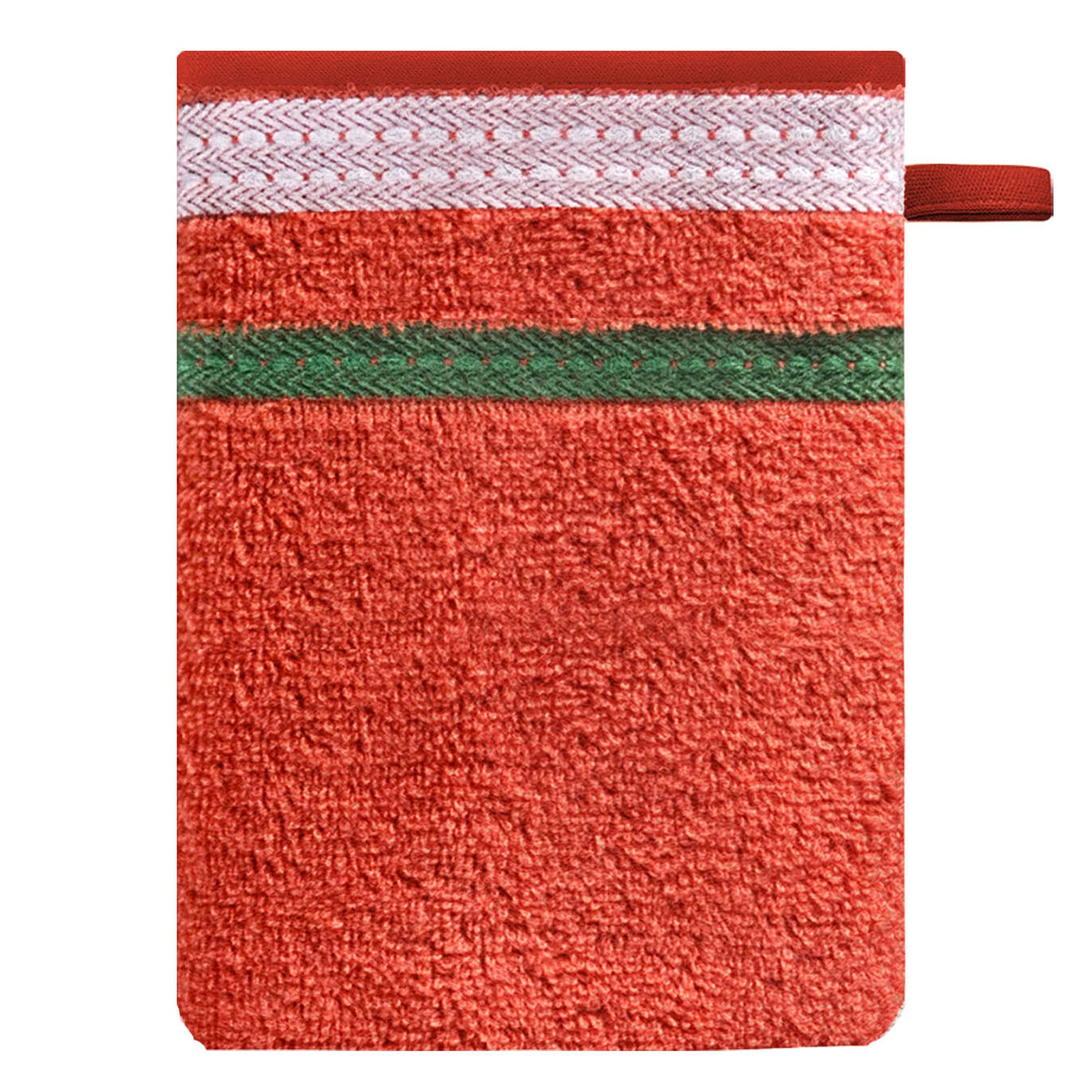 Benetton Pack de 2 - Set de 4 Piezas Toallas de Baño, Cada Uno en Color Rojo y Azul a Rayas