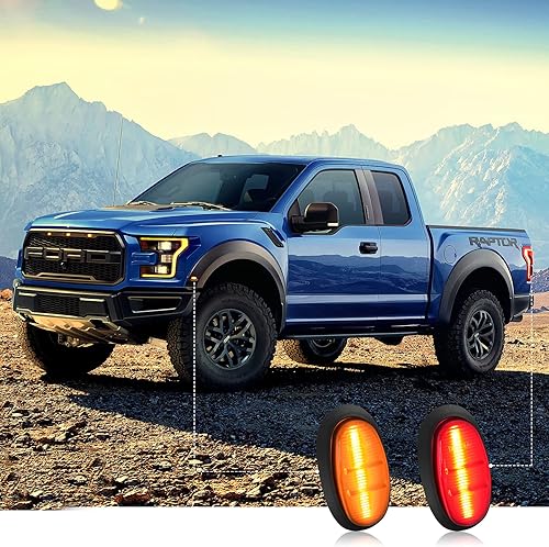 Miniatura 7 de NEIFILES Luces LED de doble guardabarros laterales delantero trasero parachoques lámparas ahumadas compatibles con Ford F150 2009 F150 Raptor