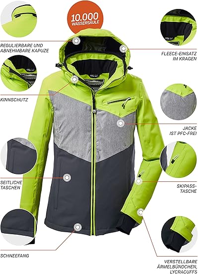 Killtec Damen Skijacke - Wasserdicht Mit Daunenoptik