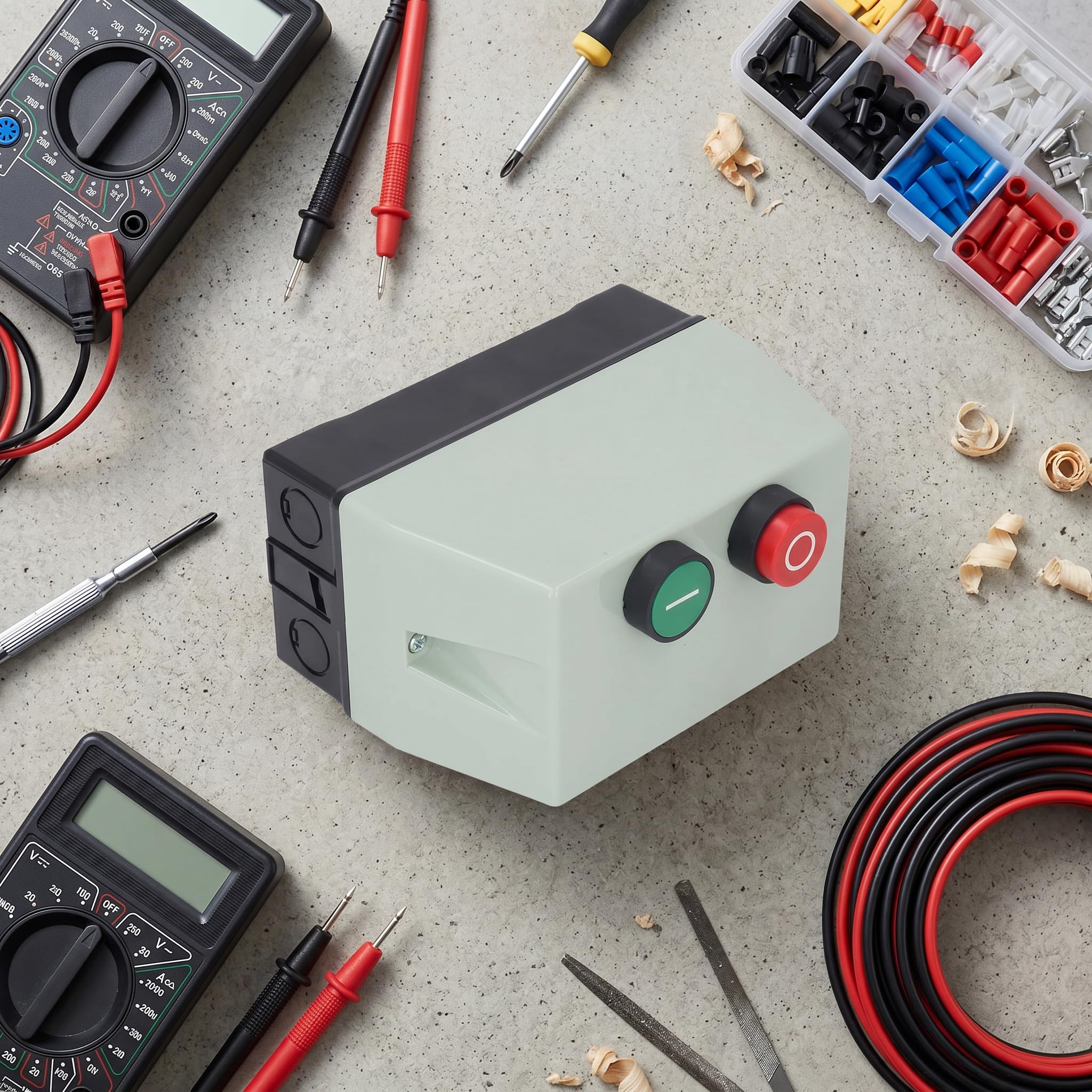 Démarreur de Moteur électrique Magnétique IP55 Protection de Moteur étanche Boîte de Commutation Magnétique Monophasé 220 230V 3 Phase 380 400V