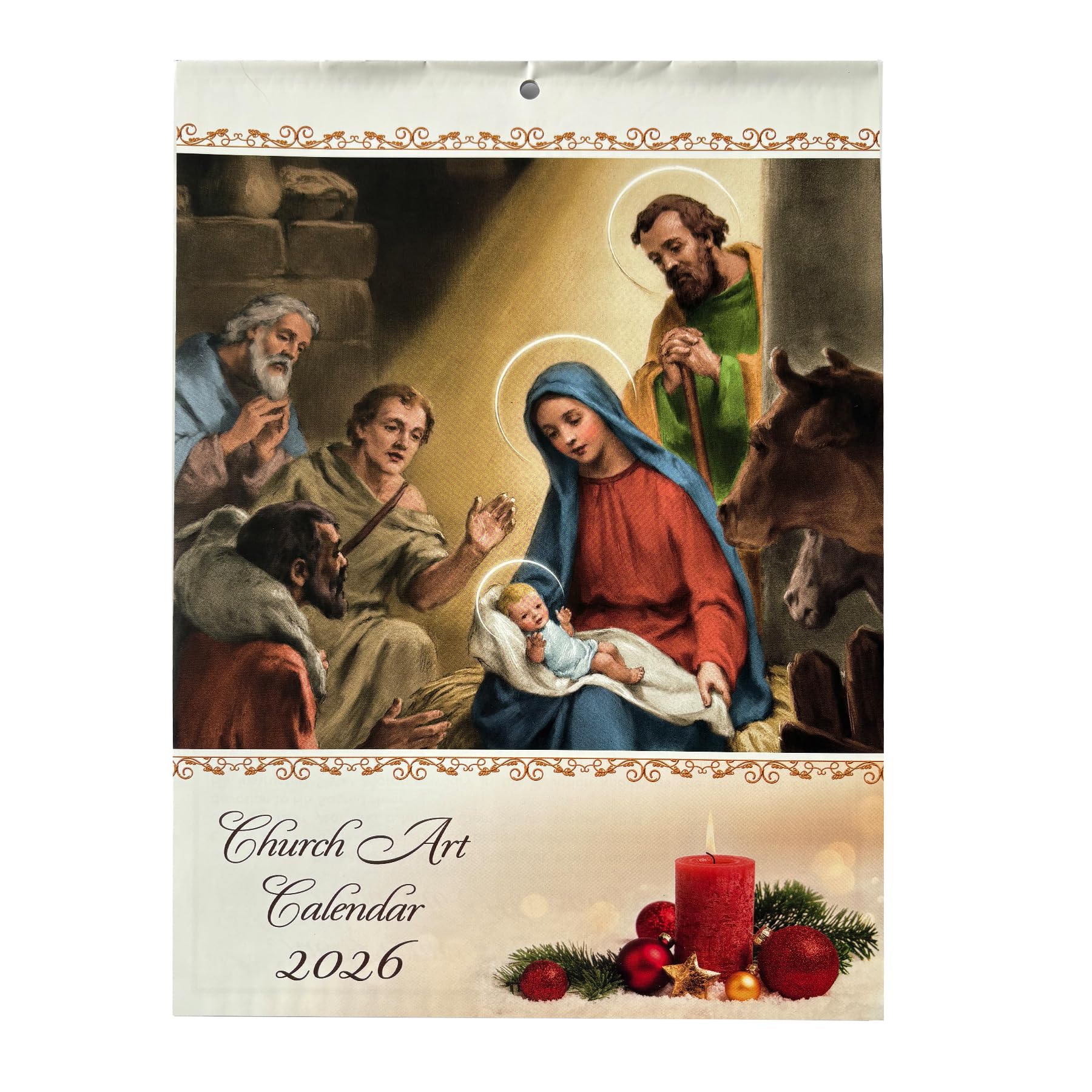 2026 Calendar Religious Church Wall Art Calendar with Bible Verses and Illustrations 96735