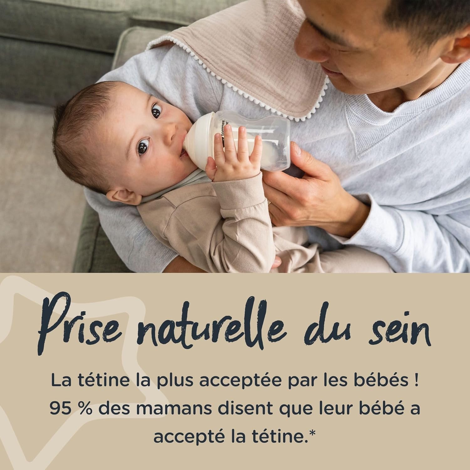 2 Biberons 260ml sans bisphénol A Tommee tippee